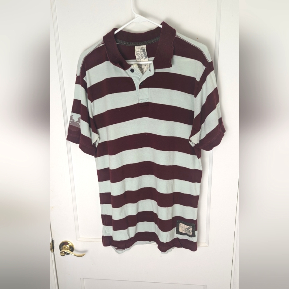Y2K Stripped Rugby Old Navy Polo